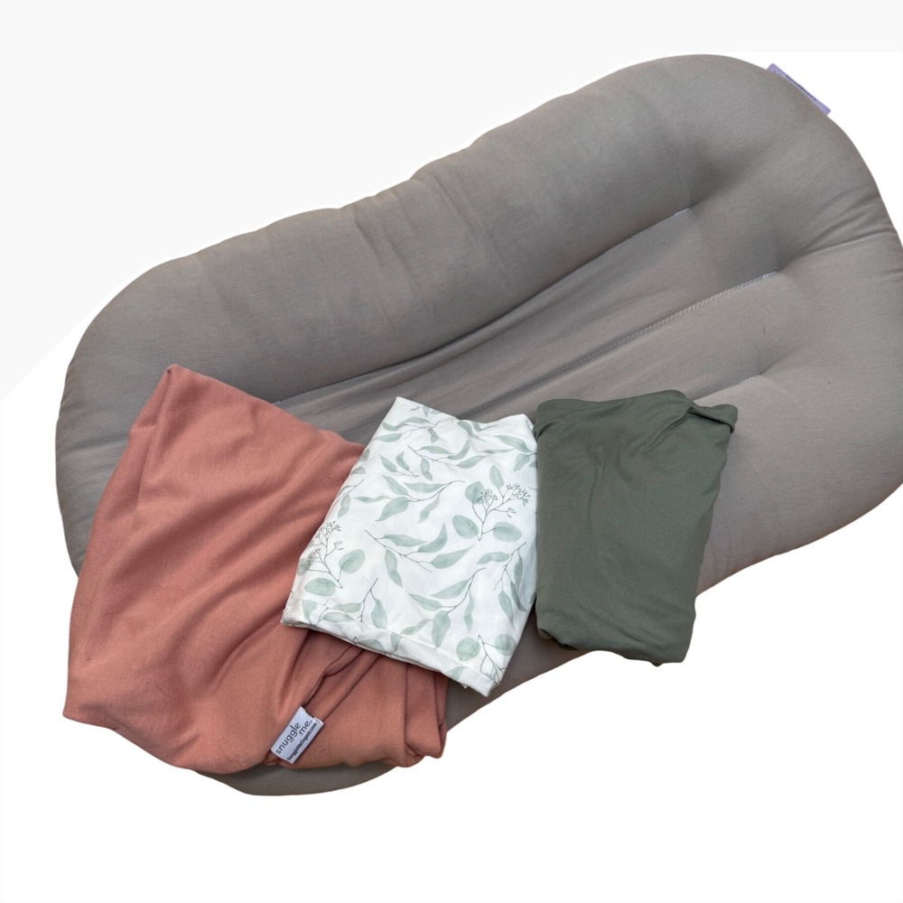 Snuggle Me Organic Infant Lounger with 3 Extra Covers Bundle